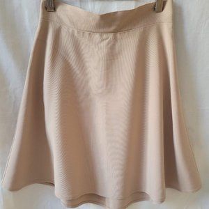 A-Line Slip-On Beige Skirt